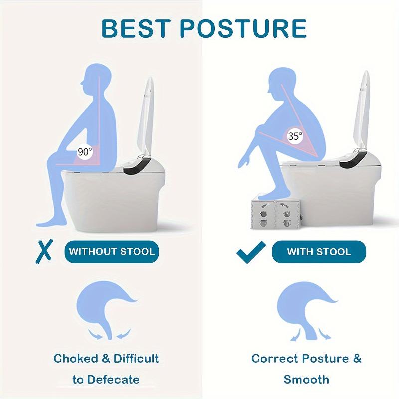 Durable Foldable Toilet Stool Thickened Non-Slip Children's Toilet Stool Space-Saving Anti Curling Leg Bathroom Foot Stool Elder