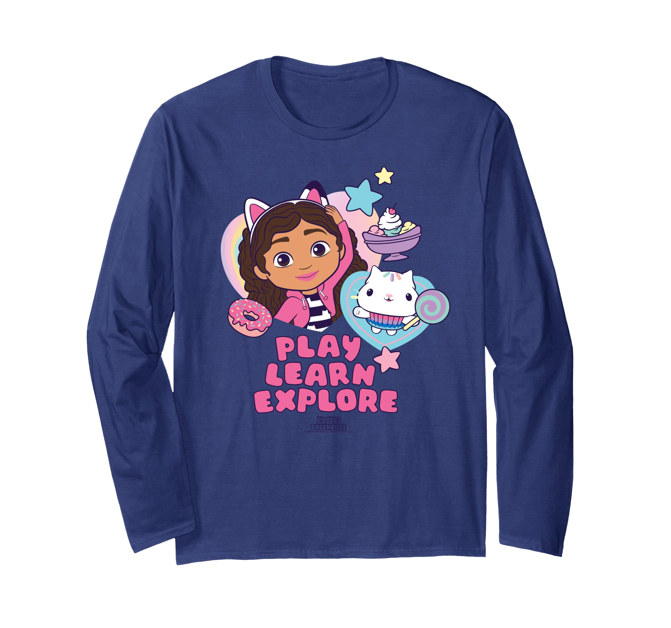 

Футболка с длинным рукавом DreamWorks Gabby s Dollhouse Play Learn Explore