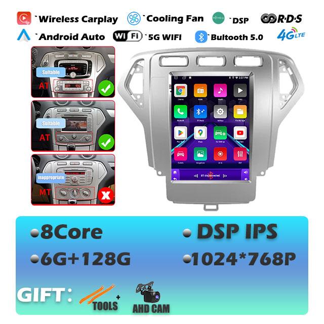 IPS DSP Android 14 For Ford Mondeo 4 2006-2010 Carplay Car Radio Multimedia Video Player Navigaion Head Unit Stereo