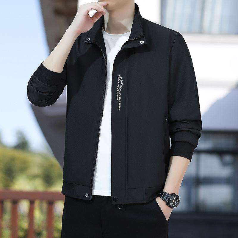 Spring and Autumn Loose Casual Tooling Gown Korean Version of Trendy Youth Stand-up Collar Top Jacket