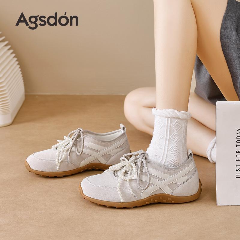 Augustine Ballet Style German Training Shoes Women's 2025 New Autumn Thick-soled Height-increasing White Forrest Gump Sports Shoes