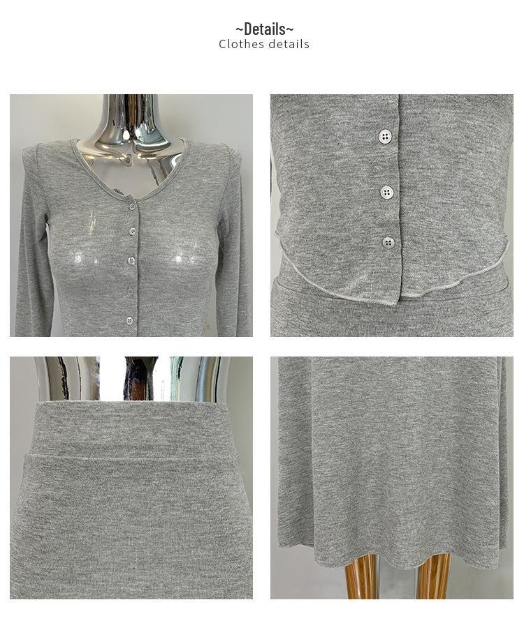 Dongdaemun Slimming Cardigan & Fishtail Skirt Set for Women