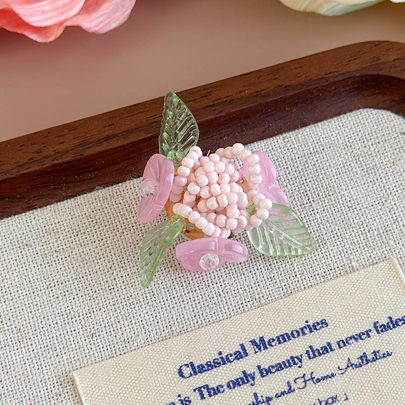 Beaded Floral Shoe Clips Colorful Flower 3D Tassel Shoe Diy Decorations For Woman Korean Jelly Shoes Accessories