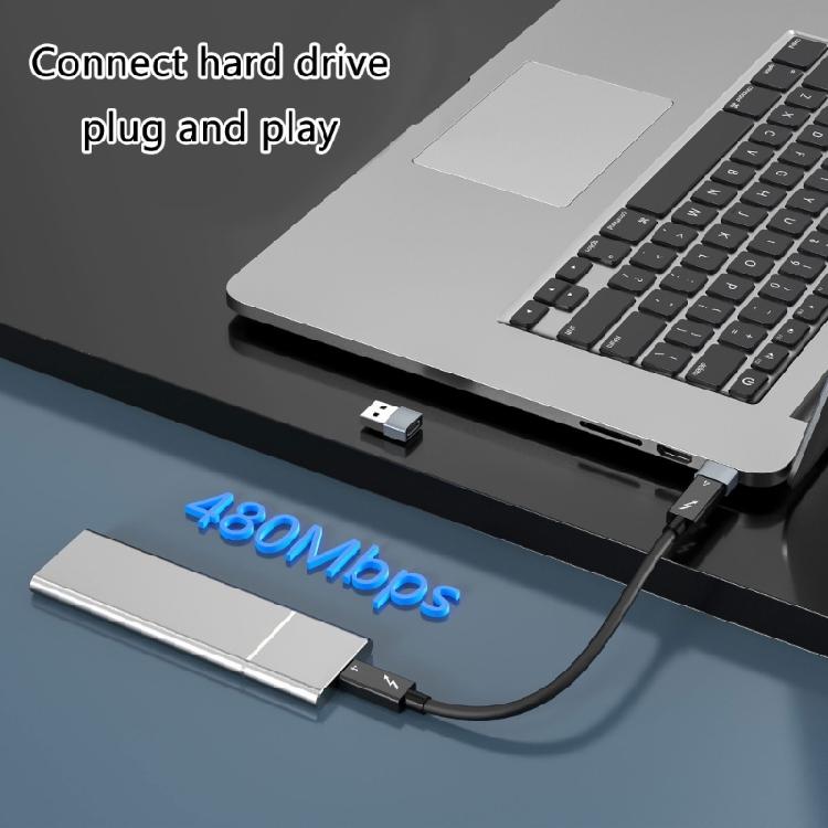 USB C Samice na USB Samec Kabelový Převodník USB2.0 Samec na Typ C Samice Adaptér Funkce Snadné Zapojení a Přehrávání Příslušenství
