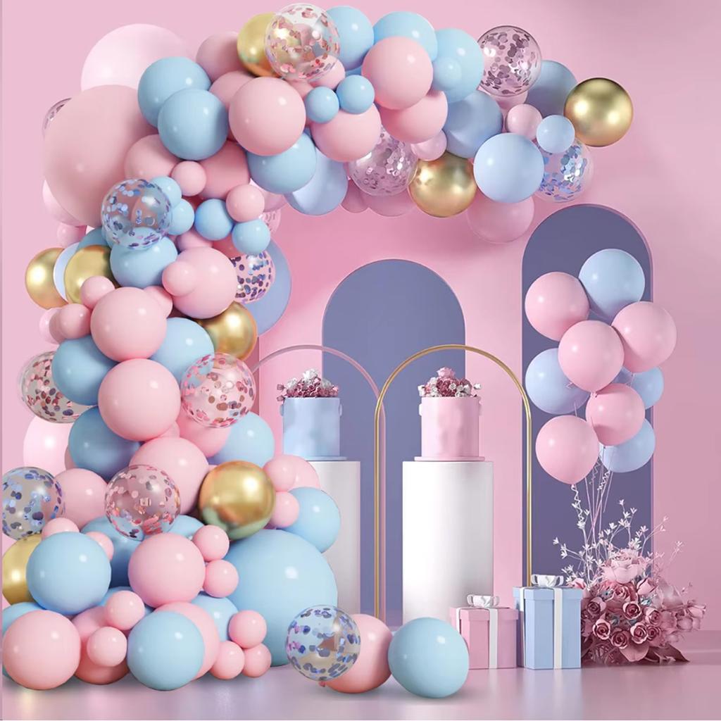 Gender Reveal Blue Pink Balloon Garland Arch Birthday Party Decor Kids Birthday Ballon Wedding Supplies Latex Ballon Baby Shower