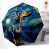 1pc Dachshund Night Sky Automatic Folding Umbrella - Portable Collapsible Design, 8-Rib Iron Frame, Durable Fabric Yy251125081
