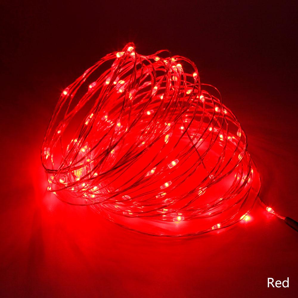 1pcs USB Powered LED String Lights 5M 50leds / 10M 100leds Silver Wire Fairy Garland for New Year Wedding Christmas Holiday Gift