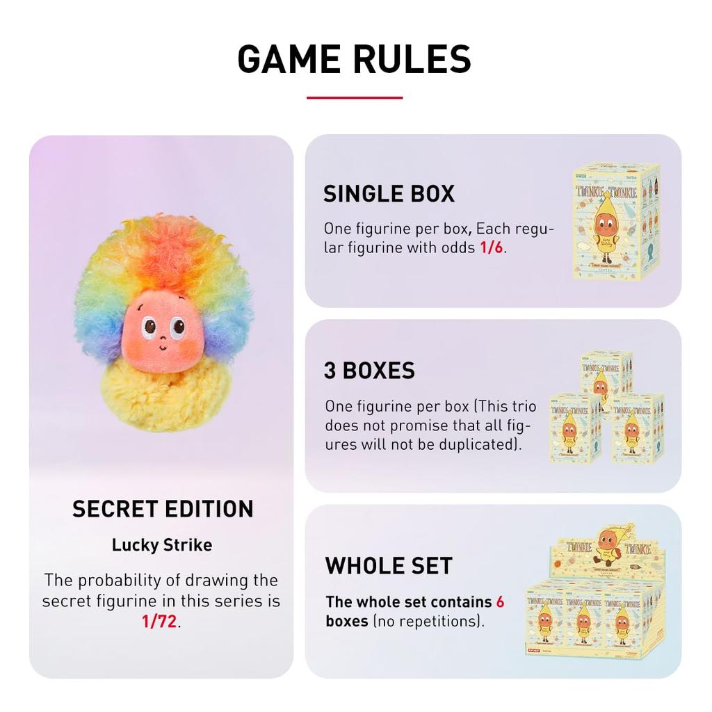 POP MART Twinkle Twinkle Sweet Dreams Forecact Series Plush Pendant Pop Mart Gachapon Blind Box Figure Original Character Birthday Gift (1 Piece)