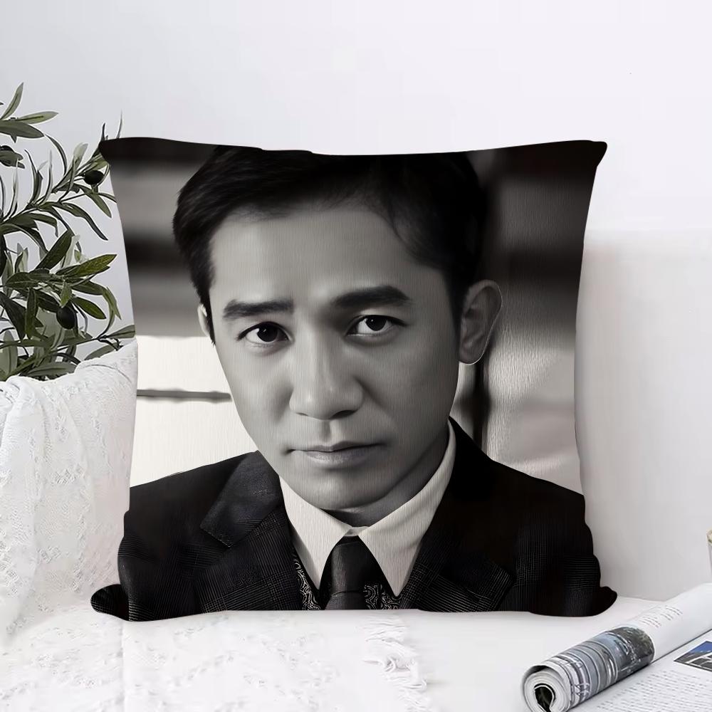 Tony Leung Chiuwai Cushion Cover Piece Short Plush Pillowcase Soft and Washable Mostly Used for Sofa Car