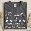 Funny Introvert Shirt, Sarcastic People 1 Star Review Tee, Antisocial T-Shirt, Introvert Humor Gift, Absolute Nightmare Graphic Tee