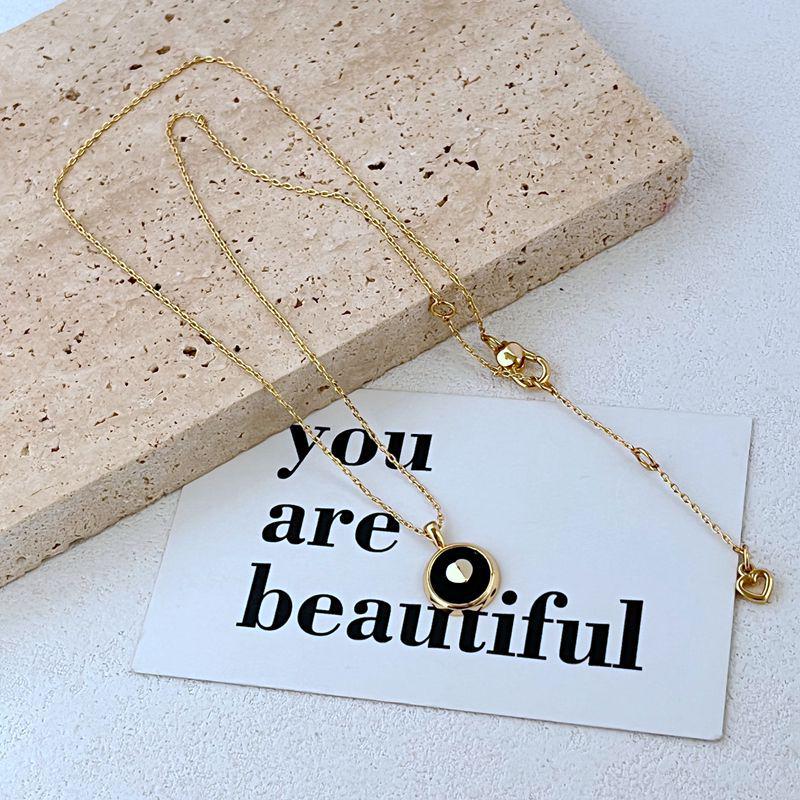Fashion Light Luxury Leather Inlaid Metal Heart Stud Earrings & Necklace Set
