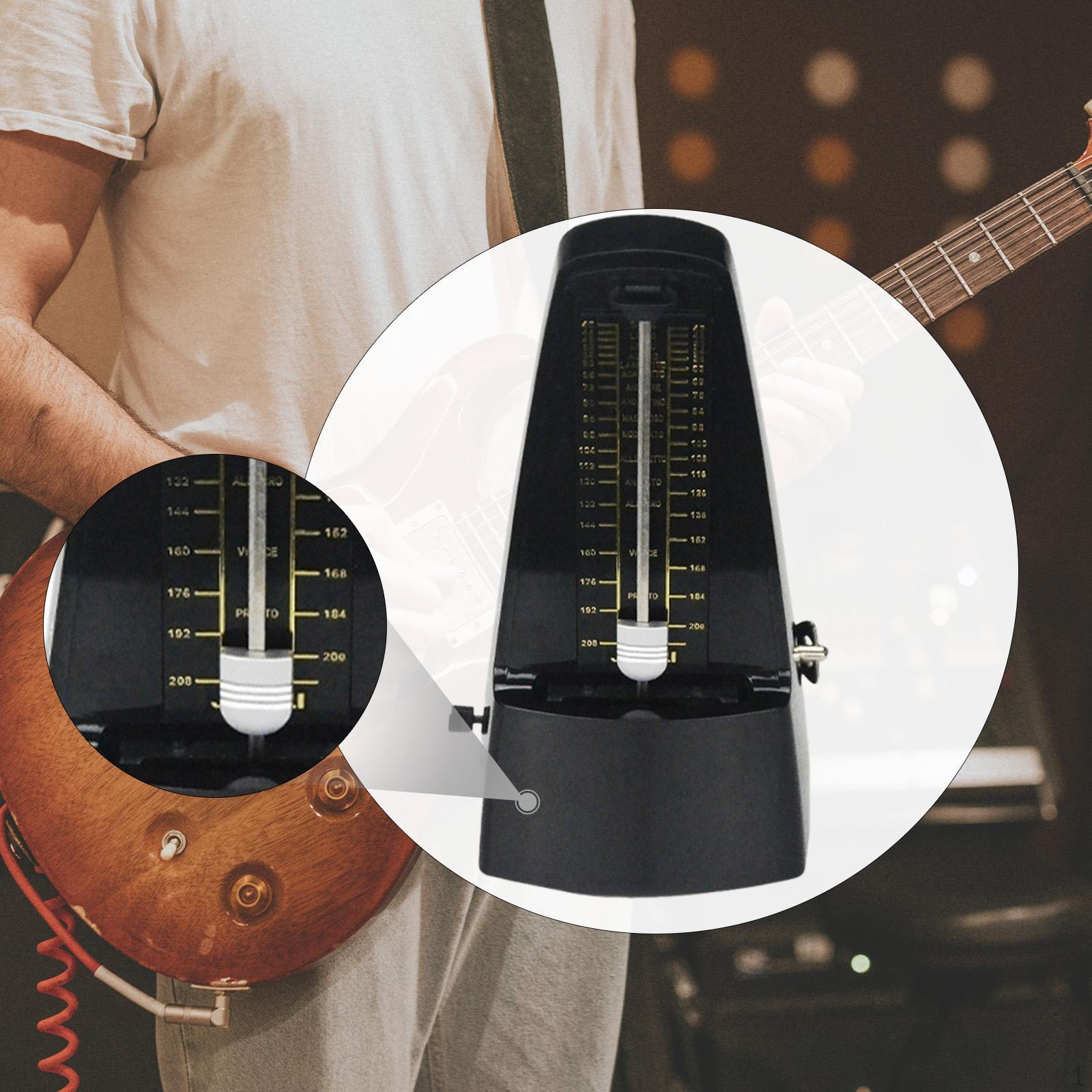 

Mechanical Metronome Accurate Track Beat Tempo Practical Universal for Guzheng Cello чорний