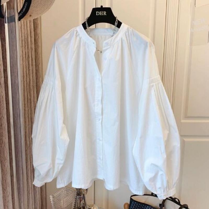 Dongdaemun Shirt Spring and Autumn New Women s Retro French Loose Shirt Tops Women s Fashionable and Chic Small Shirts Loose S