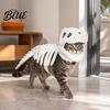 Divertente Costume da Festival per Animali Domestici Costume Scheletro di Dinosauro per Animali Domestici Apparel 3D Luminoso al Buio Halloween Cani Vestito Dino Gatti Cosplay Festa Festiva Divertente
