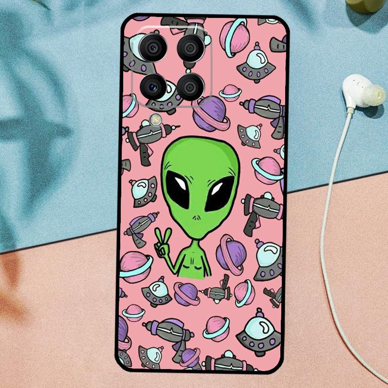 Aesthetics Cute Cartoon Alien For Samsung Galaxy M14 M34 M54 M20 M06 M16 M12 M13 M15 M35 M55 M33 M53 M21 M31 M32 M52 Case
