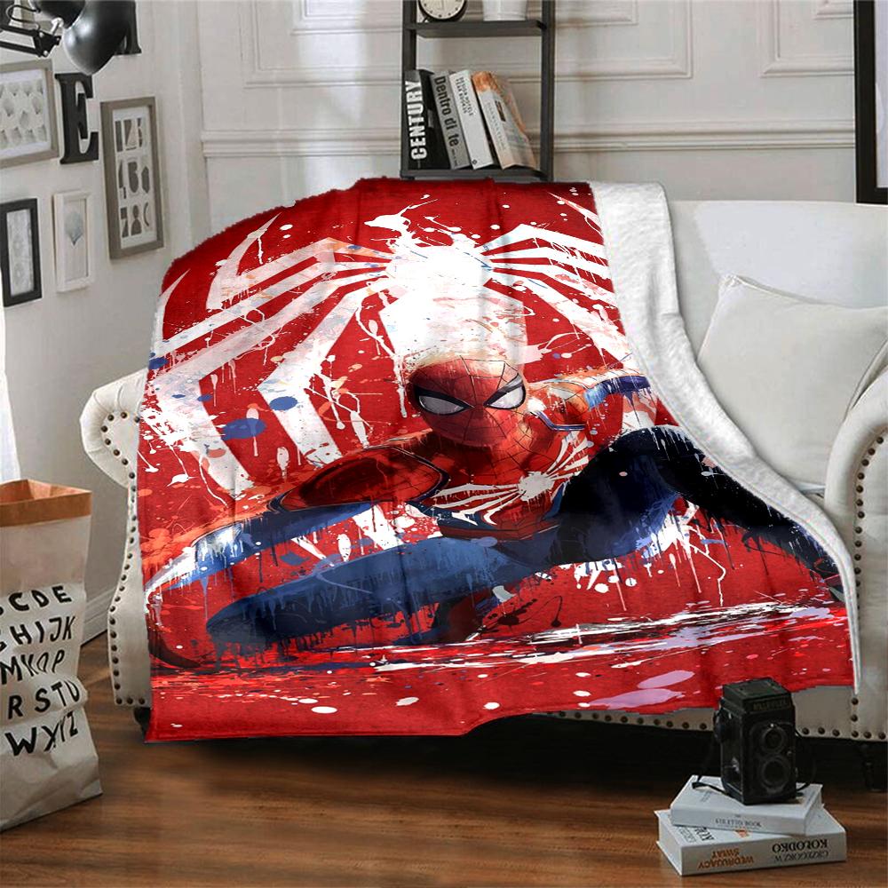 Spiderman Spiderverse Blanket Soft Throw Blanket For Home Bedroom Bed Sofa Travel Office Solid Christmas Blanket