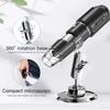 GUANMOU Wifi Digital Microscope 1600X Magnification Handheld Microscope With Adjustable Stand for Kids Gifts Support IOS Android
