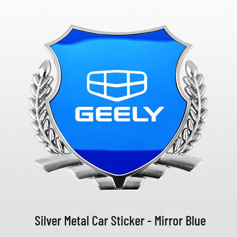Emblema Metallico a Spiga di Grano per Parafango Laterale Auto Geely per Xingyuan, Xingyue L, Xingrui, Emgrand, Boyue Pro