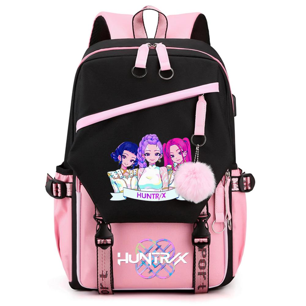 Uroczy plecak Kpop Demon Hunters z nadrukiem o dużej pojemności dla nastolatka, studenta, dziewczyny, chłopca, tornister, plecak na książki, prezent dla dziecka, kobiety, wodoodporna torba podróżna Mochila