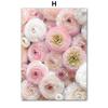 Paris Cherry Blossoms Rose Pavilion Bicycle Wall Art Canvas Painting Posters & Prints Hotel Cafe Pictures for Living Room Decor