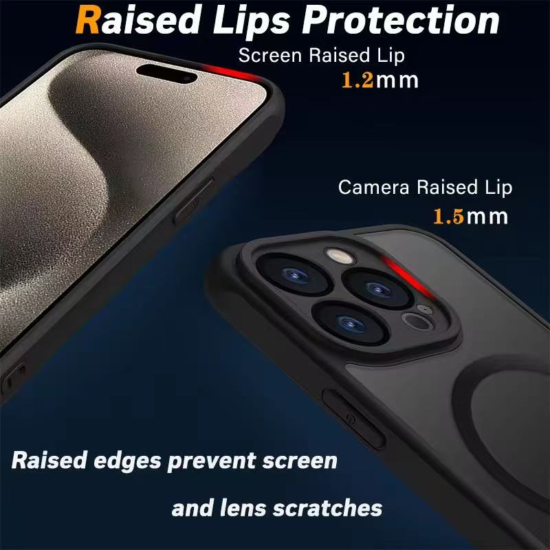 Magnetic Matte Acrylic Phone Case for IPhone 17 Pro Max for Magsafe Wireless Charge PC +TPU Cover for IPhone 17 Air 17pro Shell