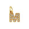 26 English Letter Rhinestone Pendants: European & American Style, 304 Stainless Steel, DIY Earring Accessories
