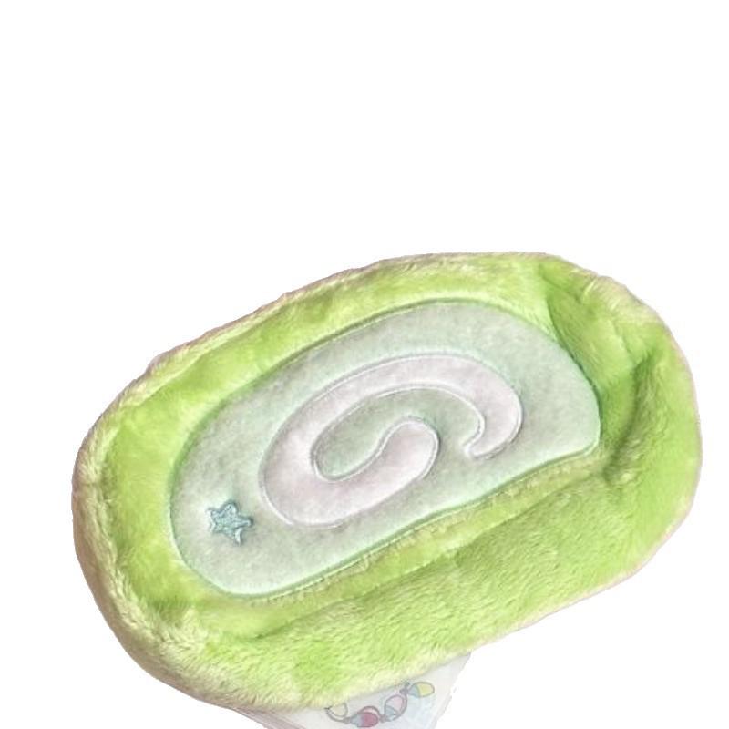 Cute Melon Swiss Roll Plush Coin Purse & Makeup Bag – Large Capacity Stationery Storage for Students, Ins Style