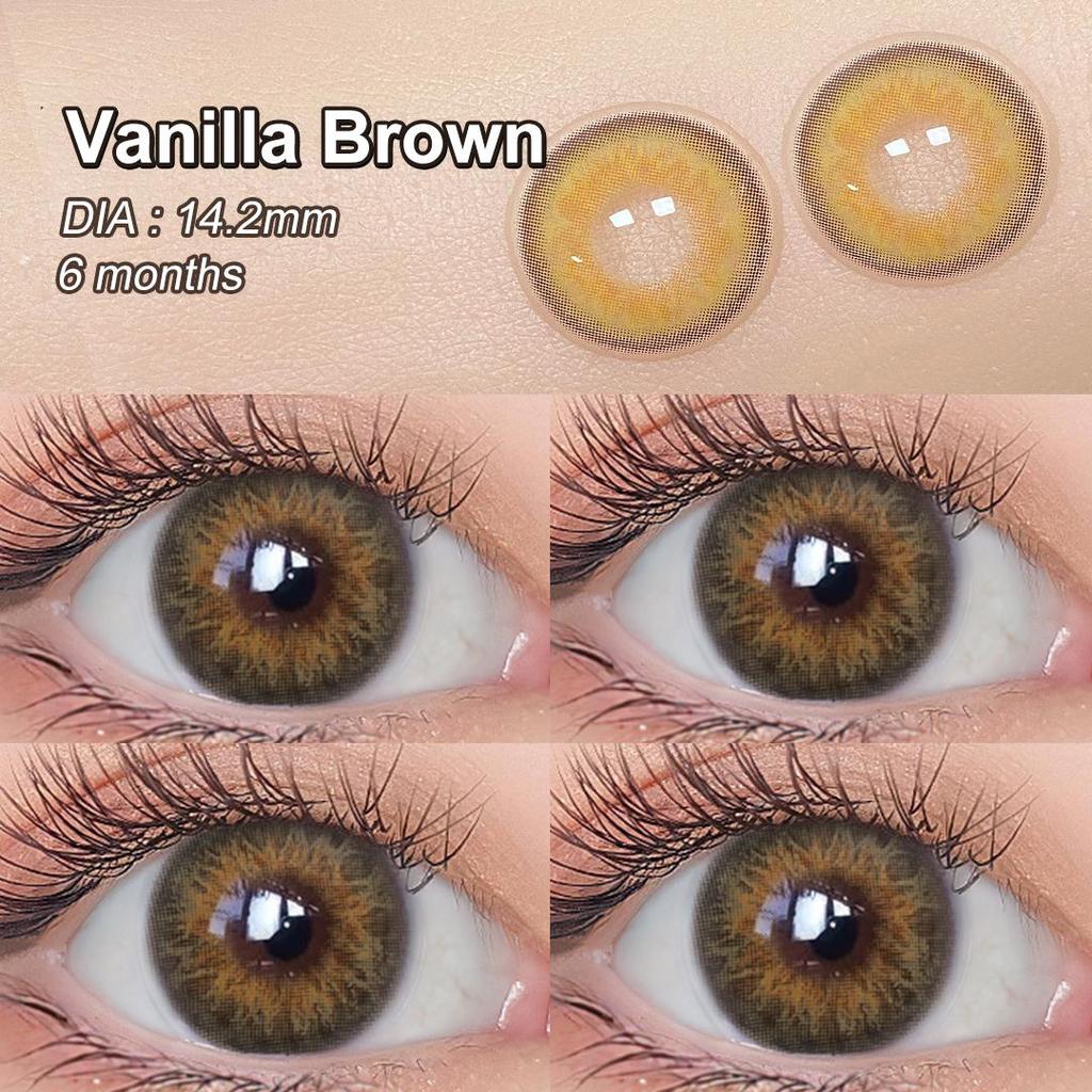 Barevné kontaktní čočky Magister 14,2 mm hnědé/šedé Přírodní kontaktní čočky 1 pár módních čoček Iris Series