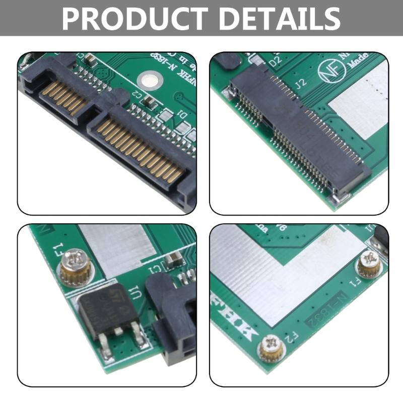 Laptops Mini PCIE SSD Expansion Card mSATA SSD To 2.5in SATA3 Conversion Adapter 6Gbps Fast Transfer