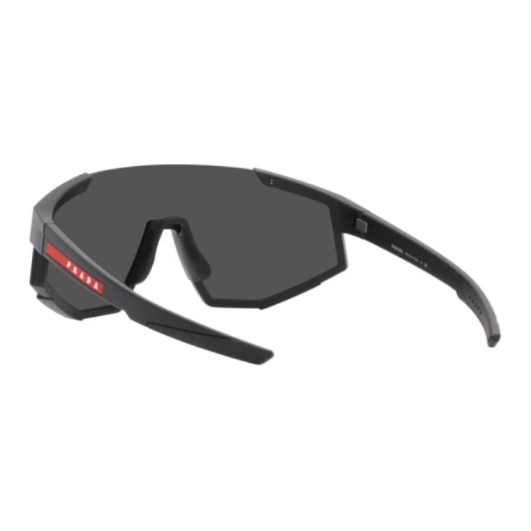 Prada Logo Plastic Irregular Frame Sunglasses Men sunglasses Black PS04WSDG006F