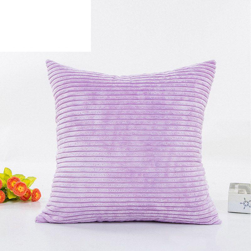 Luxuriously Soft Striped Corduroy Pillow Case For Sofa And Home Decor