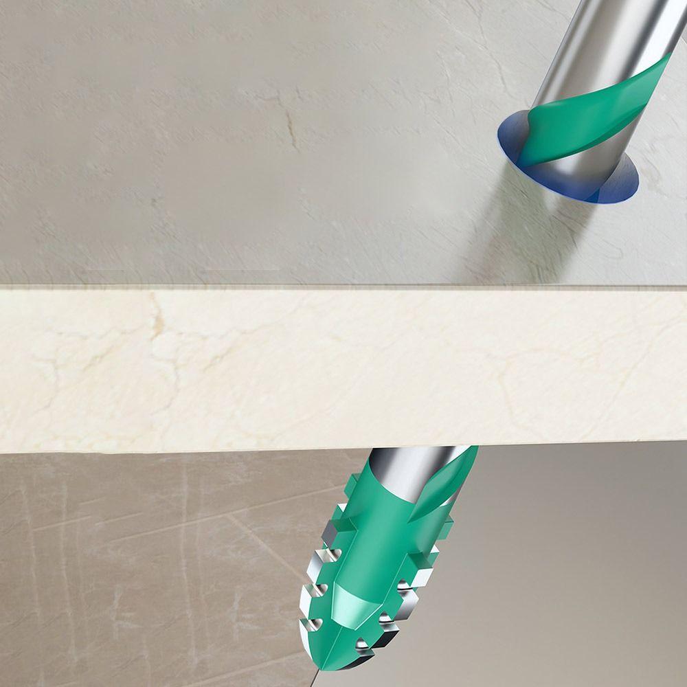 Four-Edged Eccentric Drill Bit Serrated Skewed Head Tile Drill Bit High Hardness Hexagonal Shank Drill Bit Set Drilling Tool