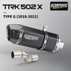 For TRK502X 502X and series motorcycles full system mid-section pipe from 2018 2019 2020 2021 Exhaust system