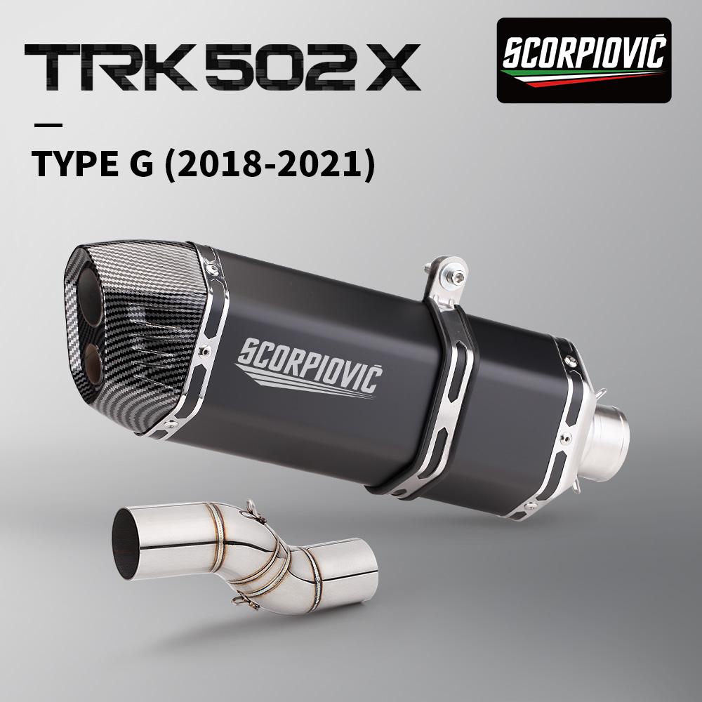 For TRK502X 502X and series motorcycles full system mid-section pipe from 2018 2019 2020 2021 Exhaust system