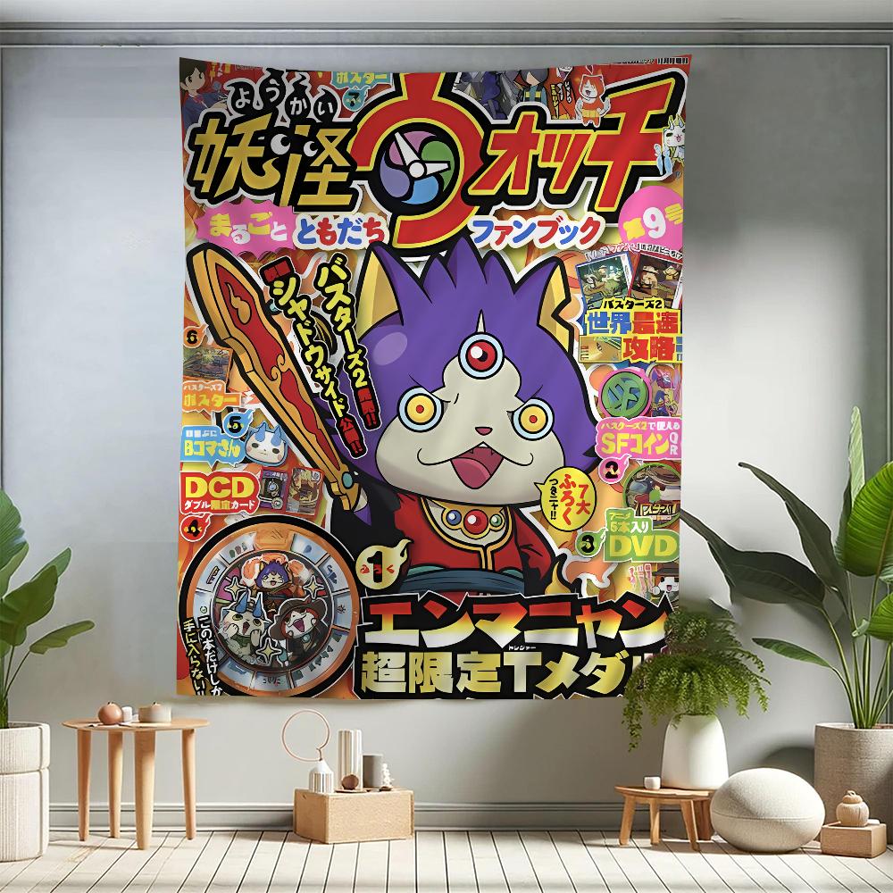 Yo kai Watch Anime Hanging Bohemian Tapestry Bohemian Wall Tapestries Mandala Cheap Hippie Wall Hanging