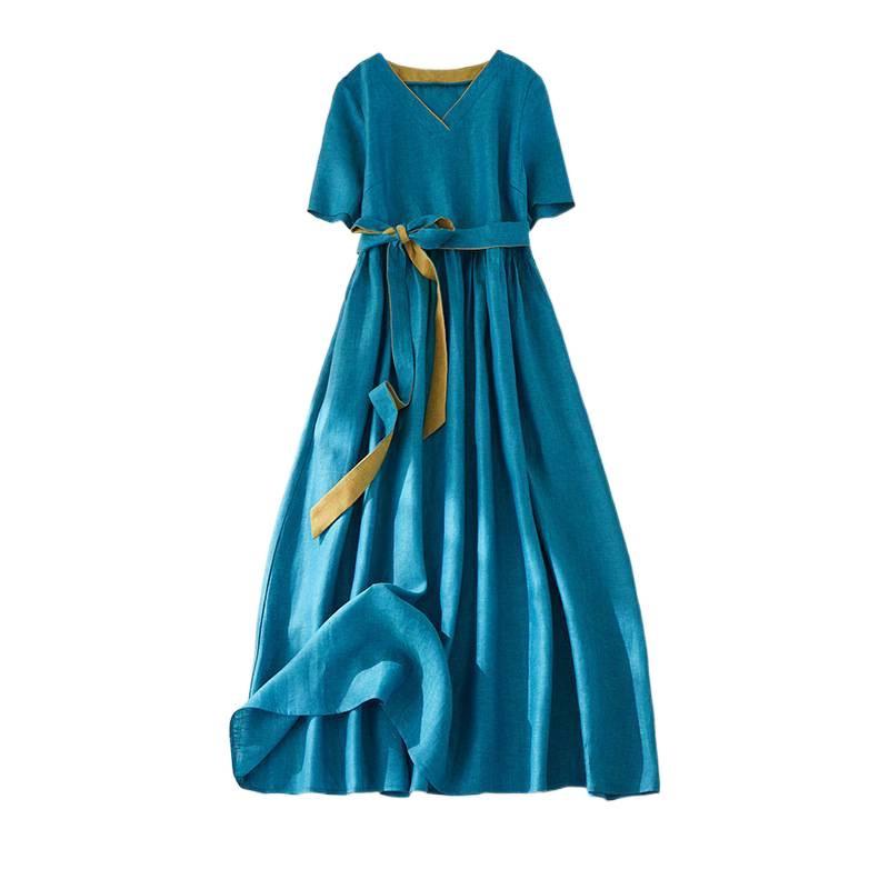 Artistic Ethnic Style Cotton-Linen Dress, Summer 2026 Edition