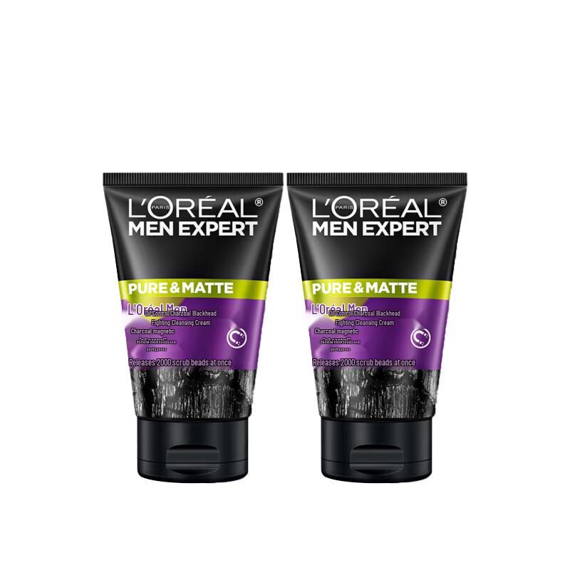 

L Oreal Men s Oil Control Charcoal Cleanser (2-Pack)