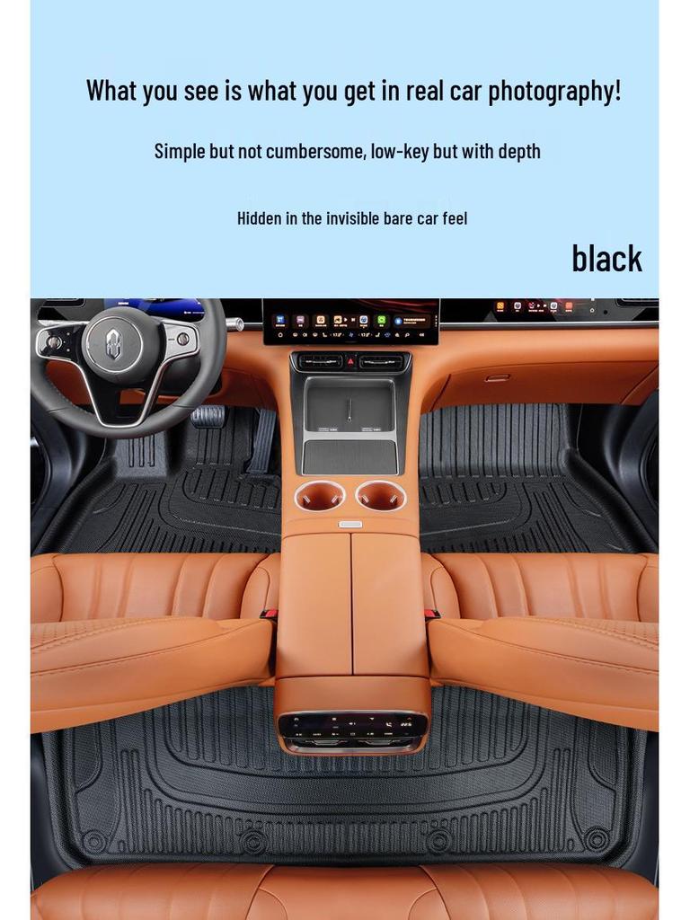 25-Model Double-Layer TPE Floor Mats for AITO M7, Car-Specific Original Color