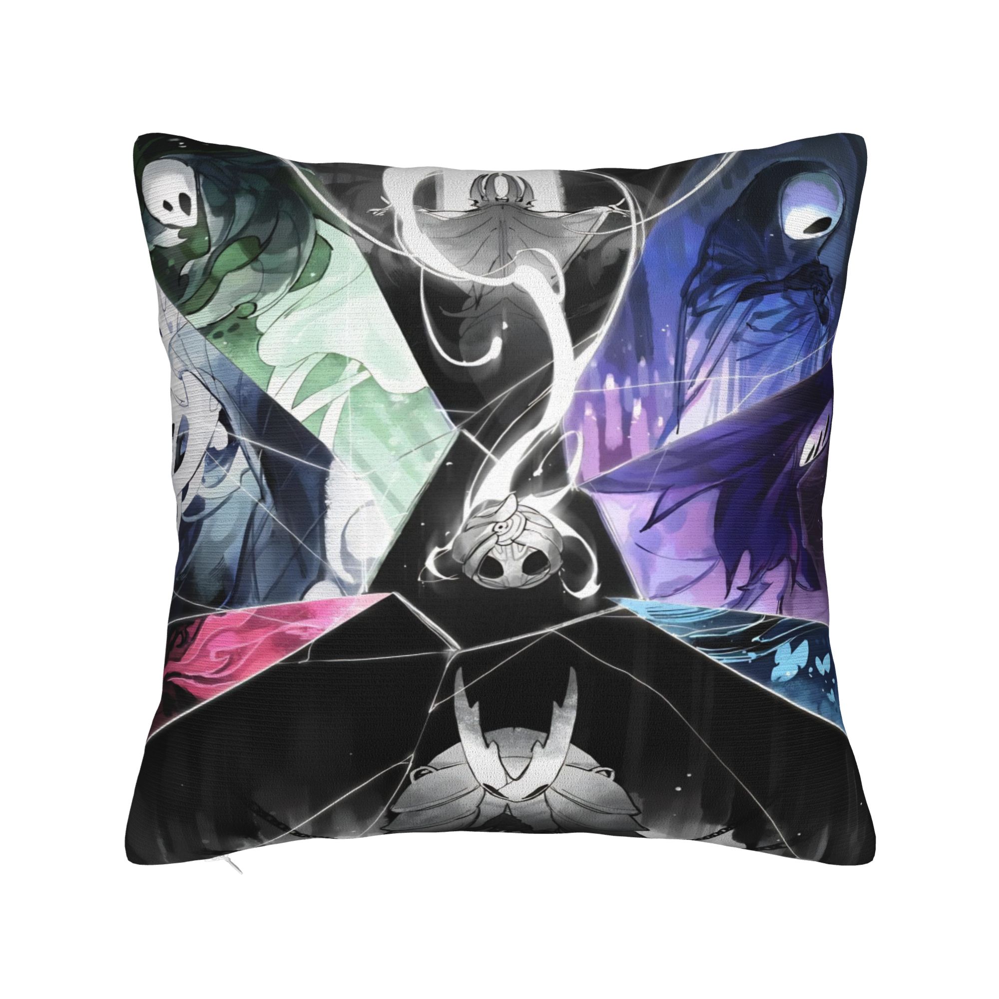 

Pillow Cover Hollow knight Cartoon Game Knight and Hornet Novelty Pillow Case For Sofa Bedroom Home Decor Pillowcases 30x30cm 12x12in