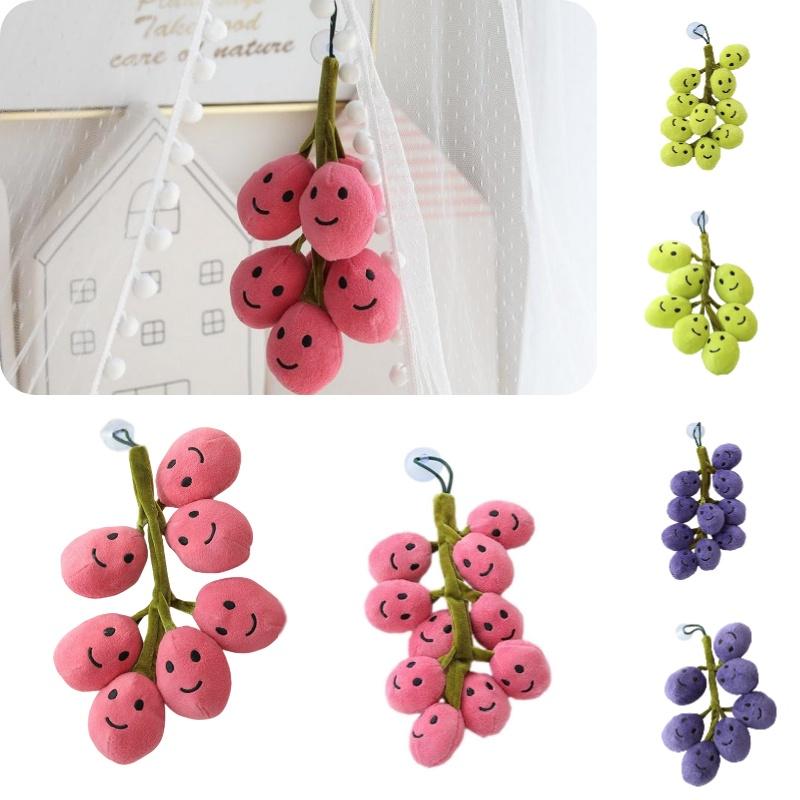 Funny Grapes Plush Toy Doll Unique Fruit Decorative Pendant For Creative And Quirky Decoration Short Plush Stuffed Toy