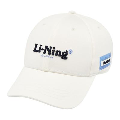 Li Ning Sports Life Collection Cotton Baseball Caps Unisex Ivory AMYW321-1