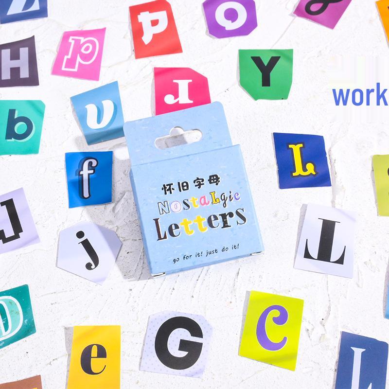 Children's Cartoon Self-Adhesive Letter Stickers: DIY Journal & Phone Case Decoration