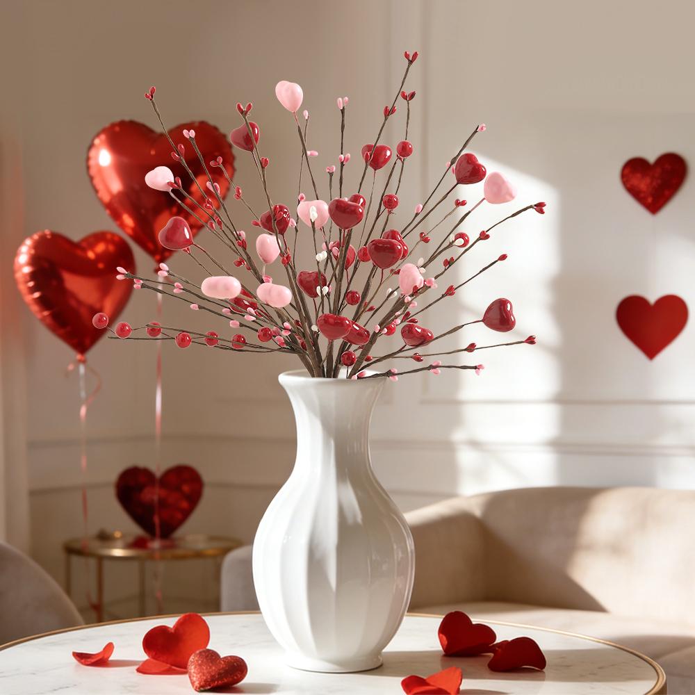 Love Heart Type Artificial Bundle Valentine's Day Gifts Decoration for Wedding Anniversary Ornament Party Supplies Home Decor