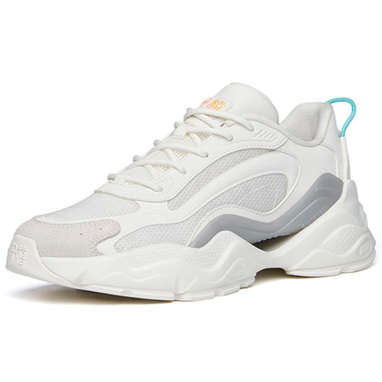New Anta Millennial Cushioning Anti Slip And Wear Resistant Low Top Casual Shoes Women's Ivory White 122228890-5