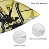 France Yellow Jersey Pillowcase Polyester Linen Velvet Creative Zip Decor Throw Pillow Case Sofa Cushion Cover
