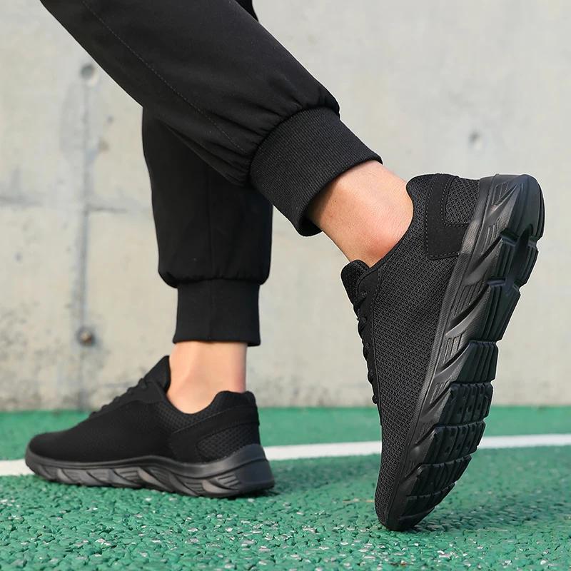Summer New Mens Running Shoes Comfortable Lace-up Lightweight Gym Casual Jogging Shoes Tenis Outdoor Slip on Walking Sneakers