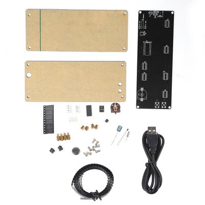 5V Patch Digital Lattice Electronic DIY Clock Kit In Acrylic Appearance with Temperature Prompt