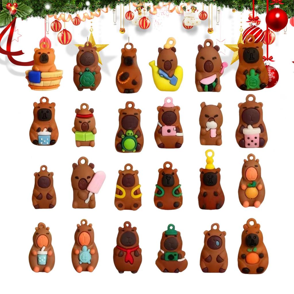 2025 Paca Christmas Advent Calendar 24 Days 3D Countdown Calendar with 24 Cute 3D Cartoon Paca Plush Toys