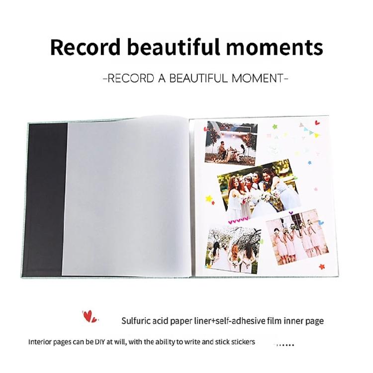 Album Fotografico Pagine Adesive Scrapbook Album per Foto Copertina in Lino Fai da Te Album 40 Pagine per Regalo Famiglia Matrimonio