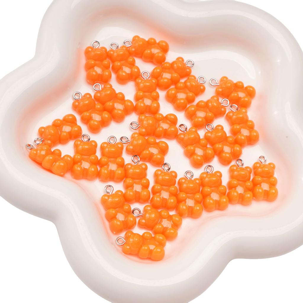 1000 Piezas Encantos Colgantes de Osito de Gominola de Resina Lindos para Hallazgos de Joyería Accesorios DIY
